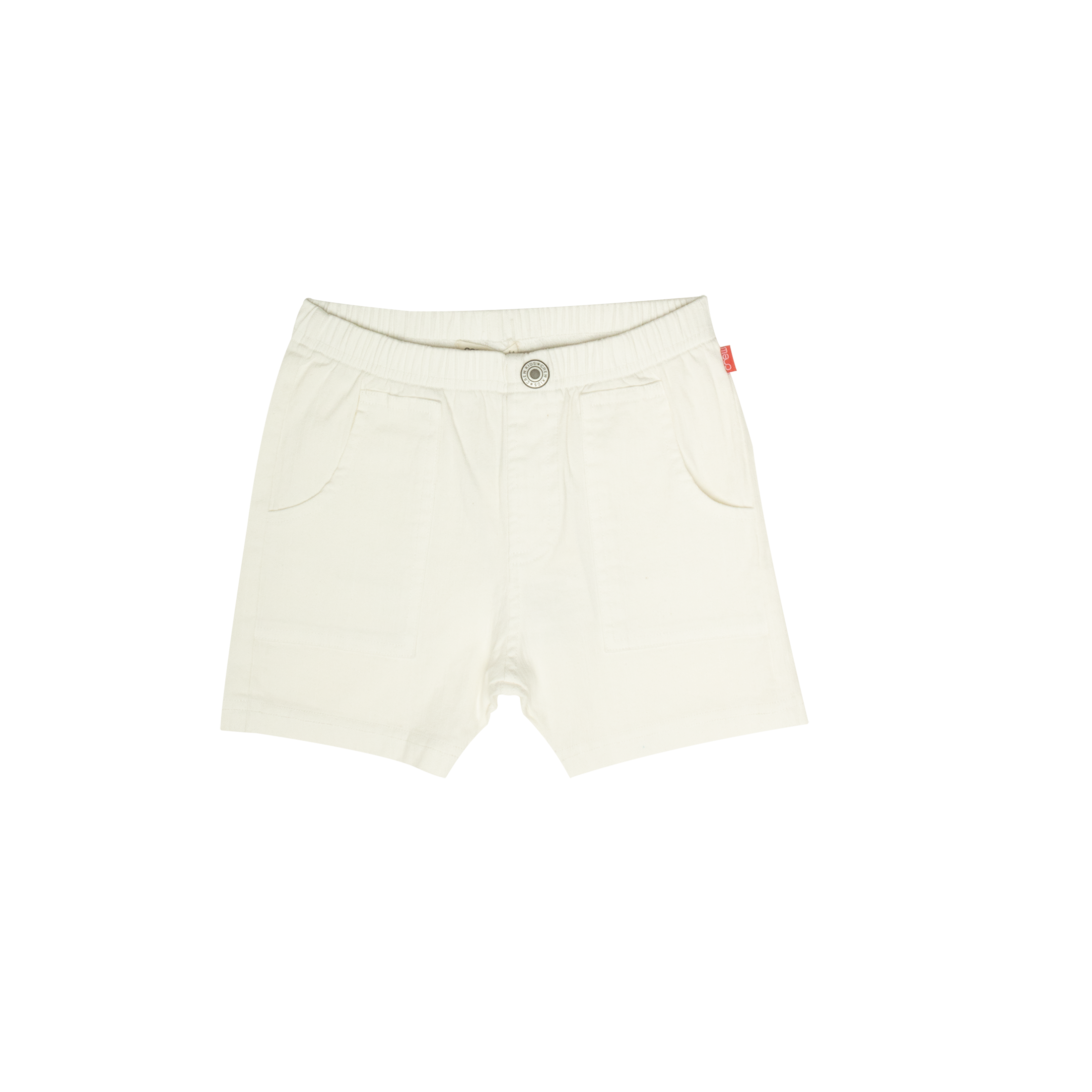 Pull-On Washed Chino Shorts - White