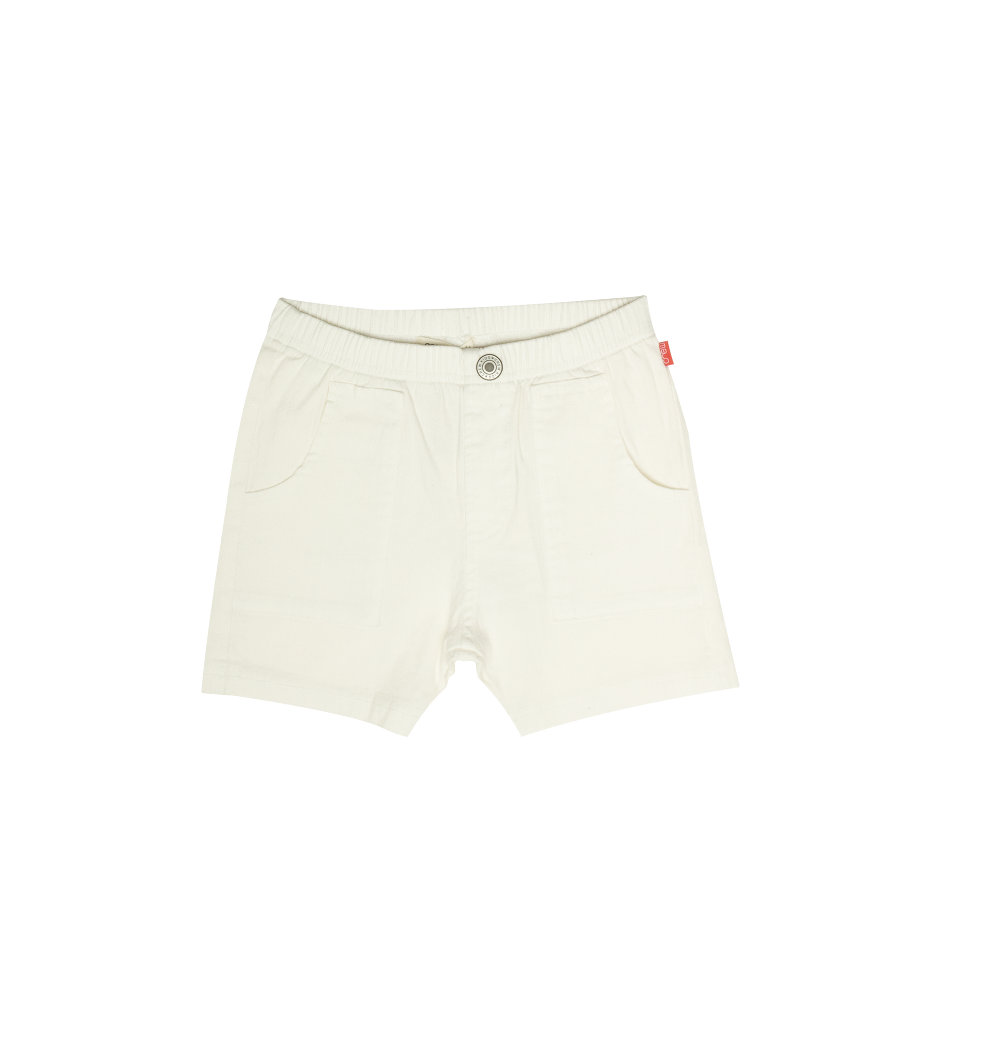 Pull-On Washed Chino Shorts - White