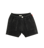 Pull-On Washed Jean Shorts - Black