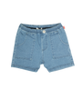 Pull-On Washed Jean Shorts - Light Blue