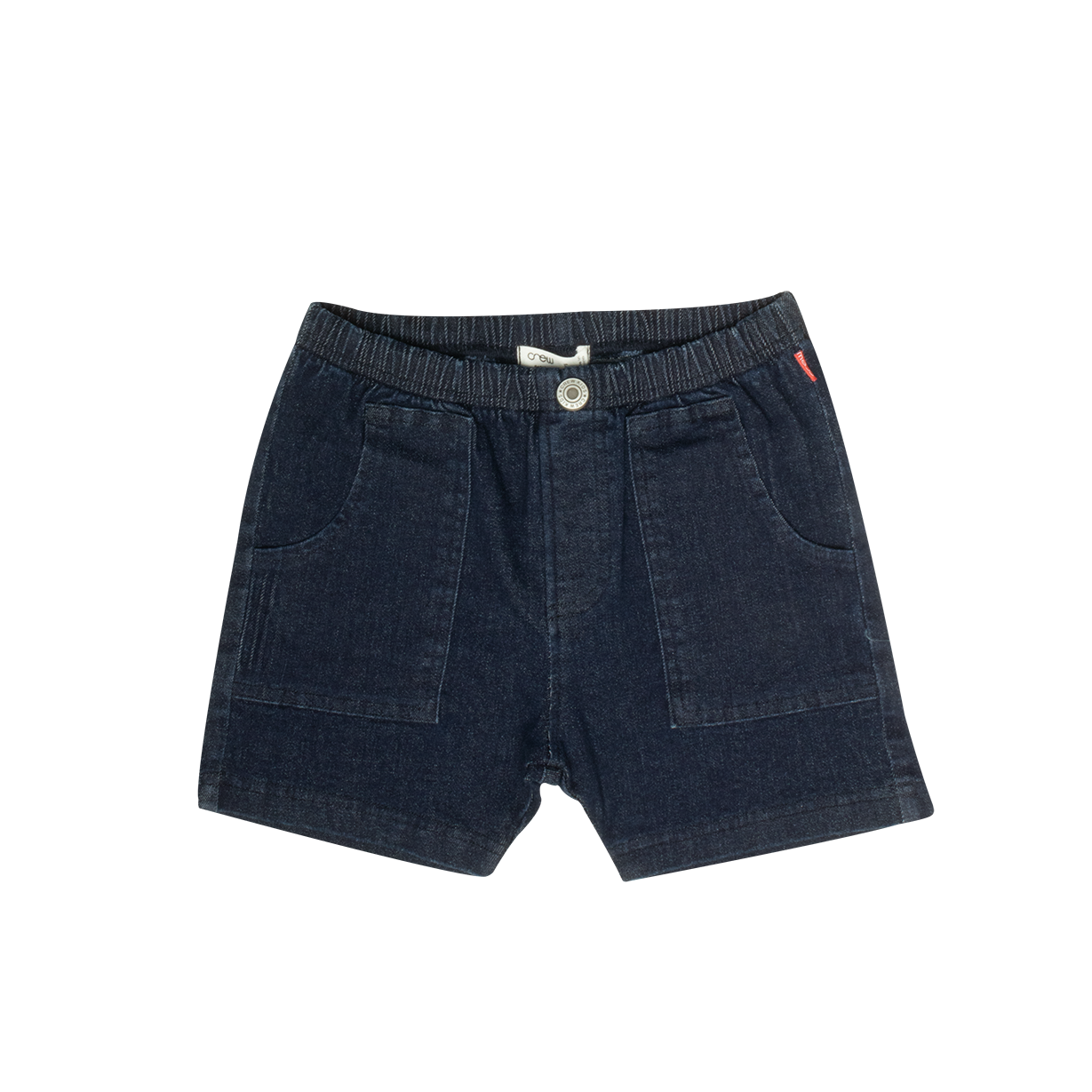 Pull-On Washed Jean Shorts - Navy