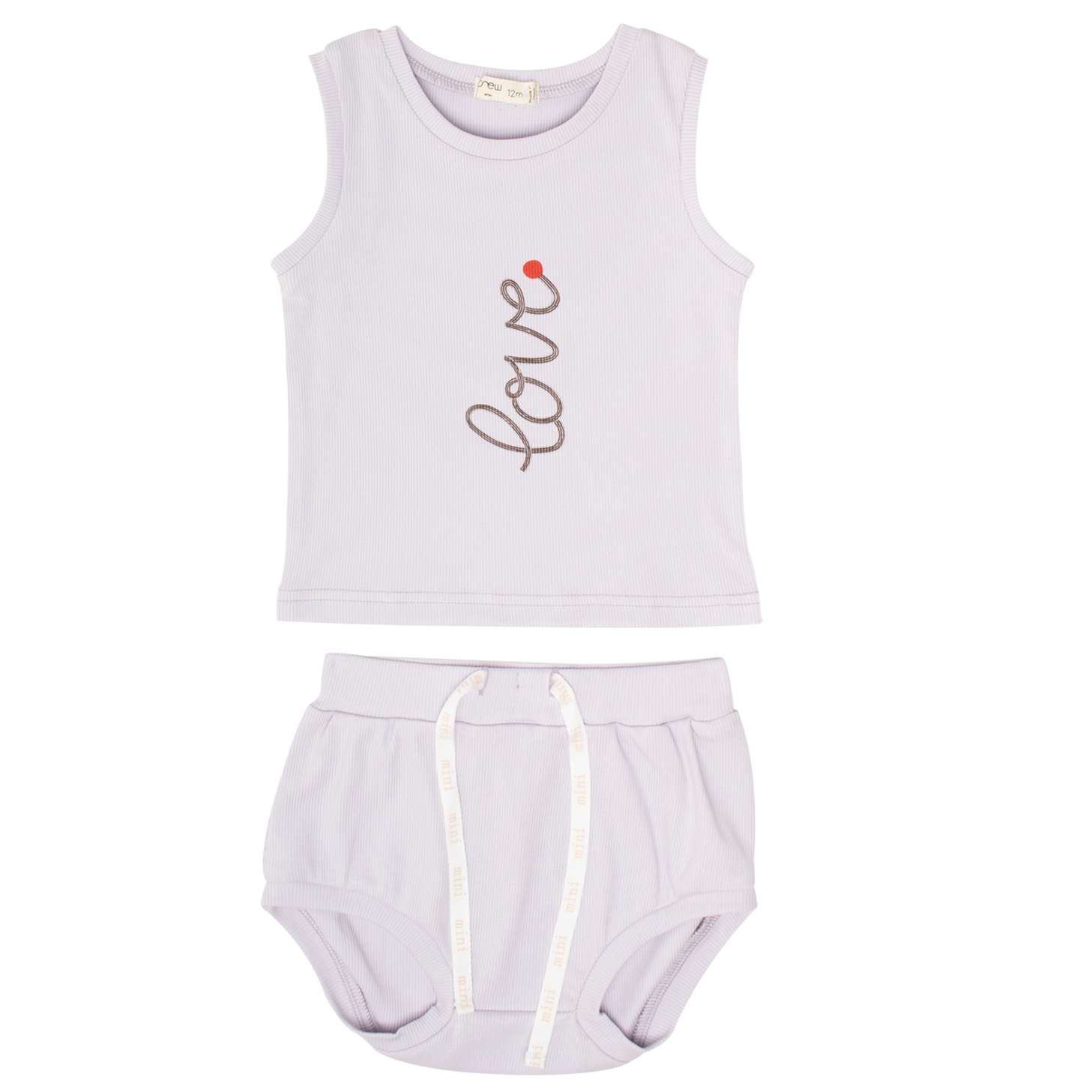 Lynn Bib Tank Set - Lavender