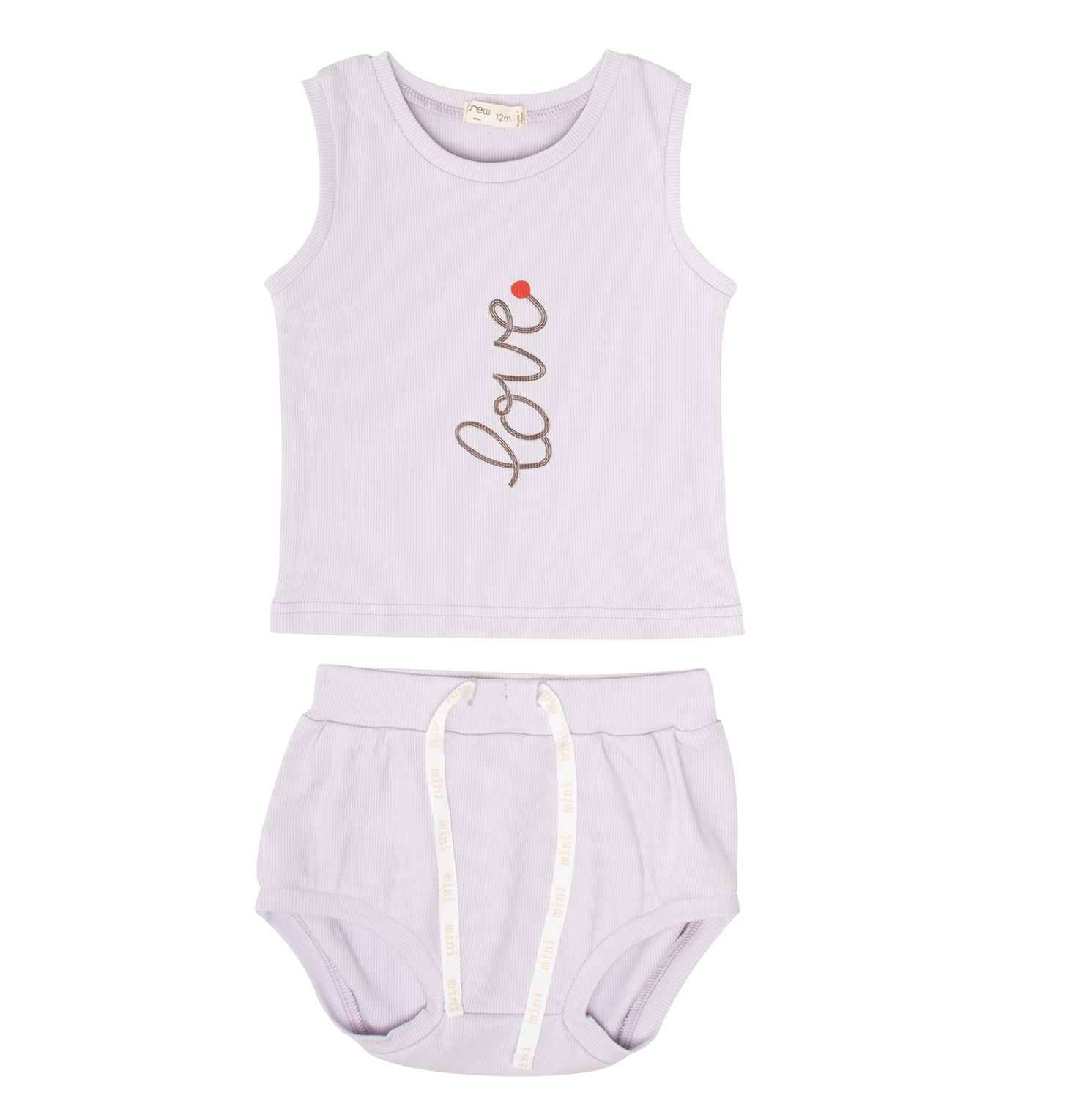 Lynn Bib Tank Set - Lavender