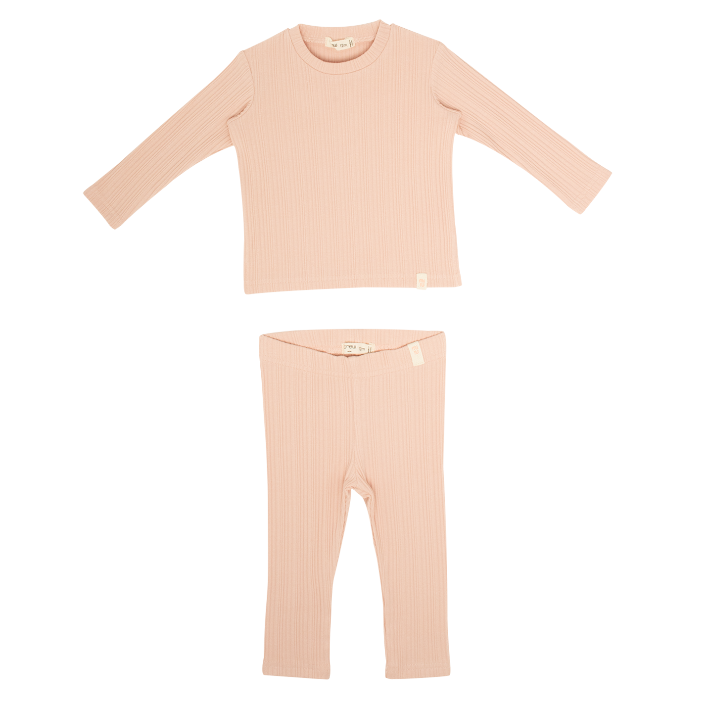 Mila Long Rib Set - Blush