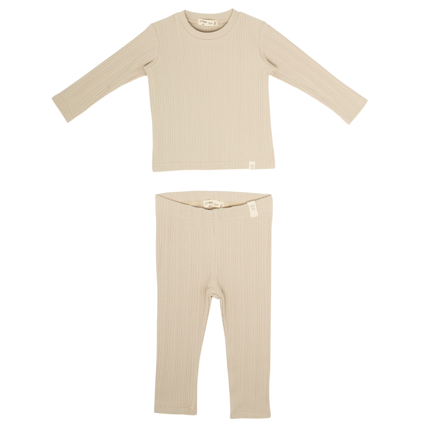 Mila Long Rib Set - Taupe