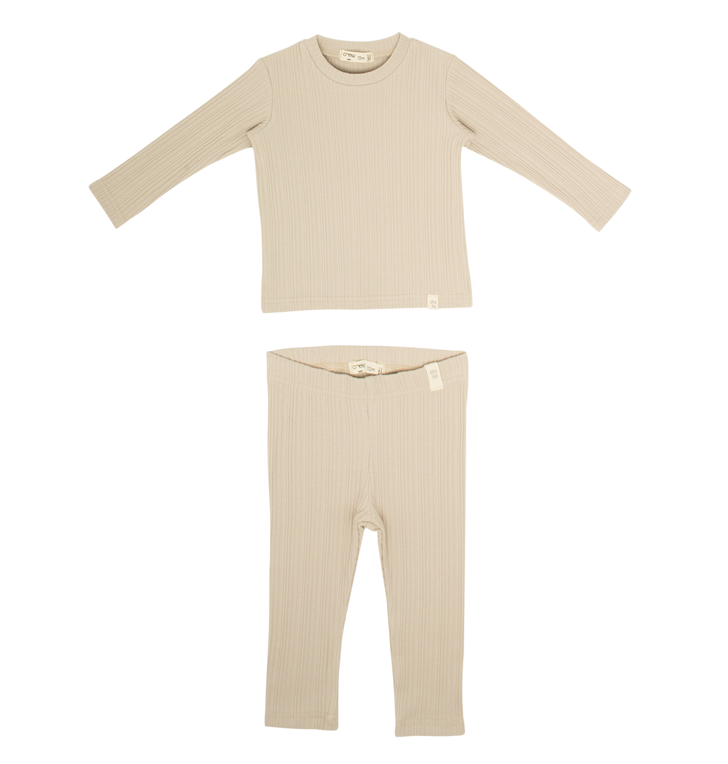 Mila Long Rib Set - Taupe