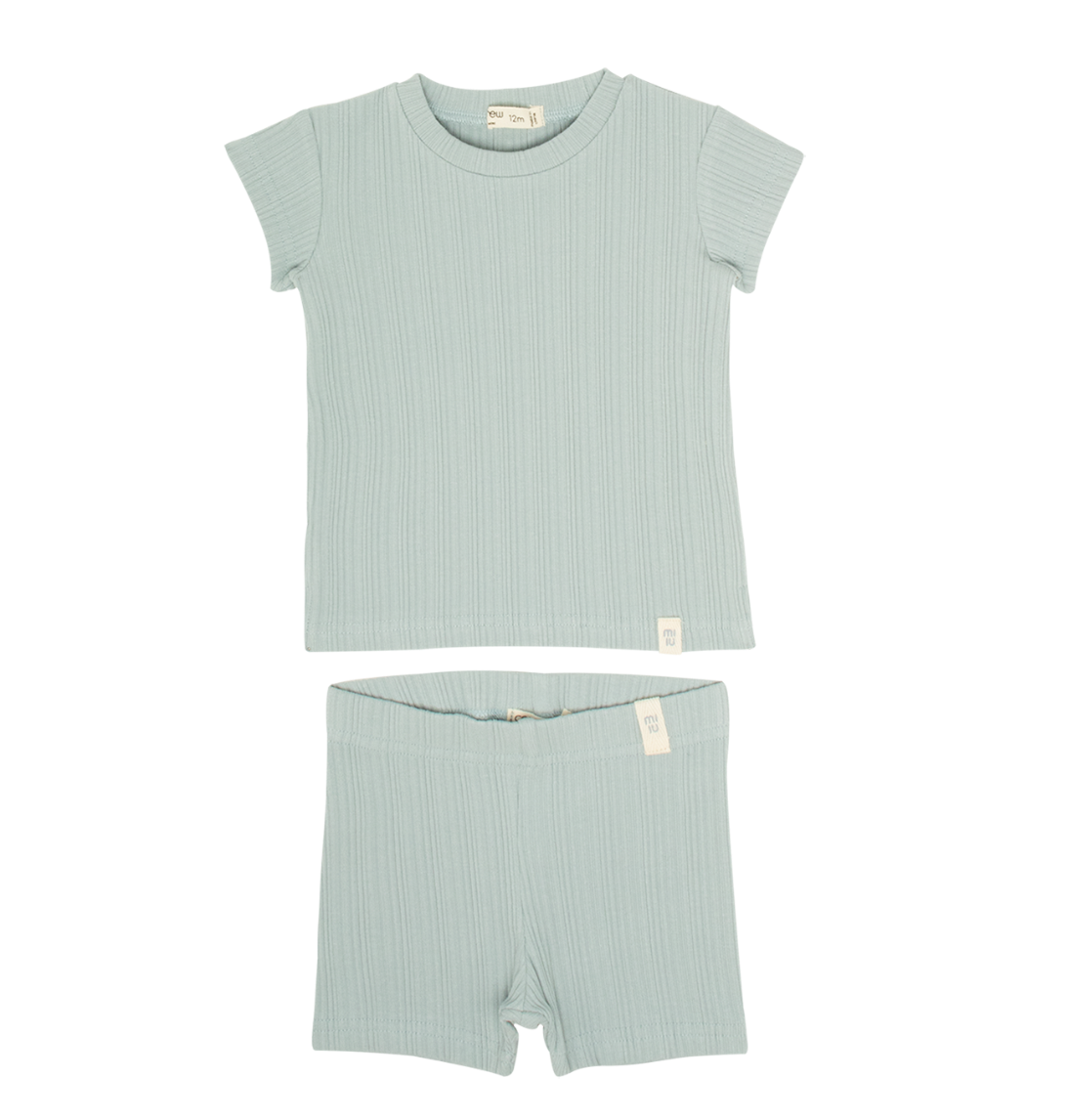 Mila Short Rib Set - Sage