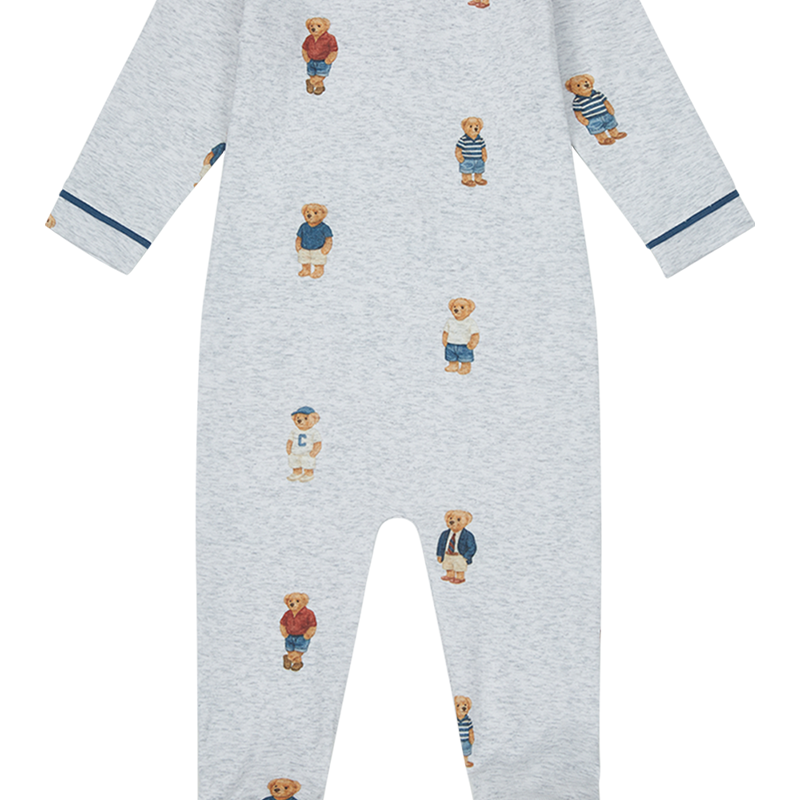 Crew Bear Footie - Grey/Blue