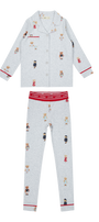 Crew Bear Grandpa Set - Grey/Red