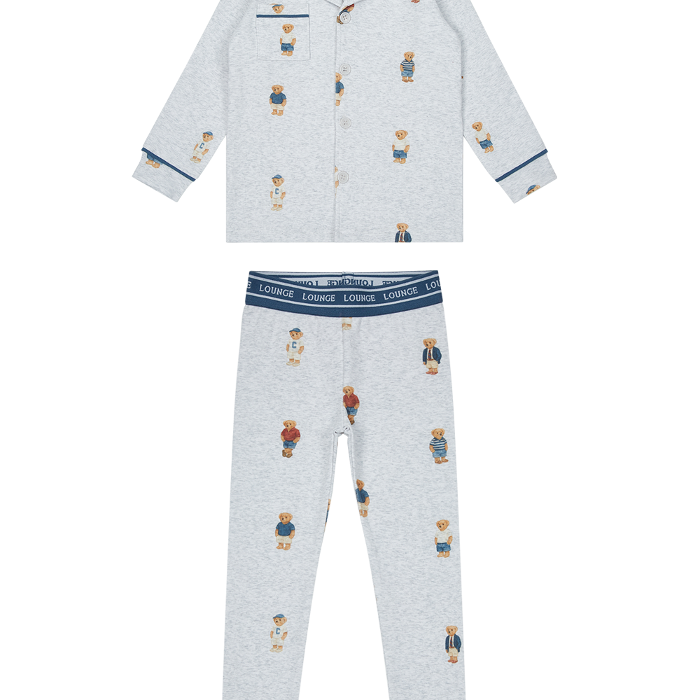 Crew Bear Grandpa Set - Grey/Blue