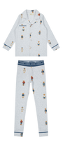 Crew Bear Grandpa Set - Grey/Blue
