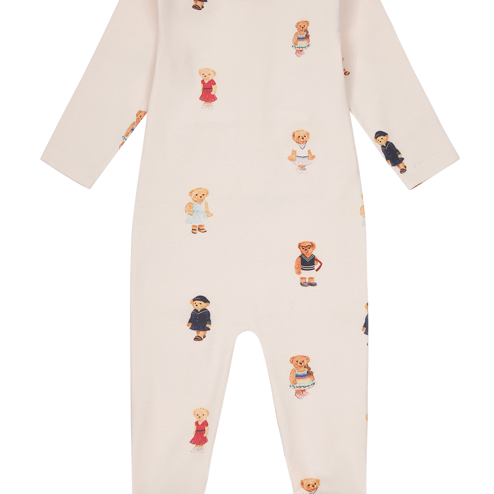 Crew Bear Footie - Light Pink