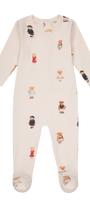Crew Bear Footie - Light Pink
