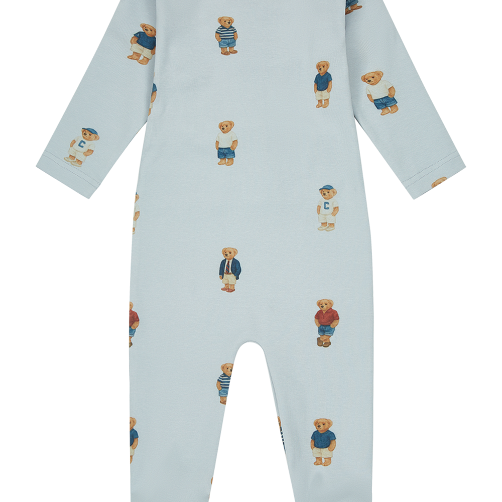 Crew Bear Footie - Light Blue