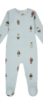 Crew Bear Footie - Light Blue