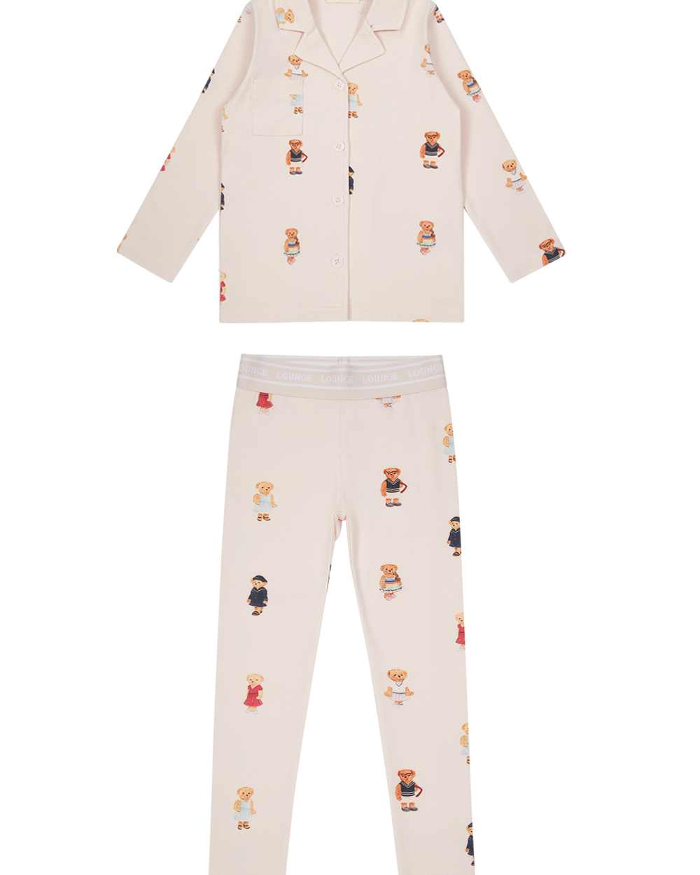 Crew Bear Grandpa Set - Light Pink