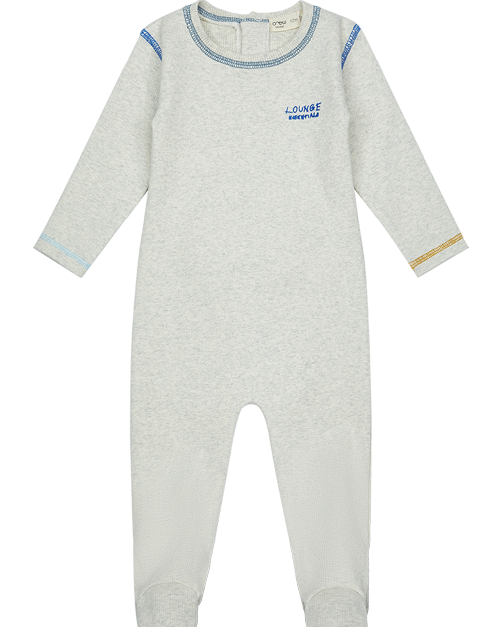 Color Stitch Lounge Footie - Blue