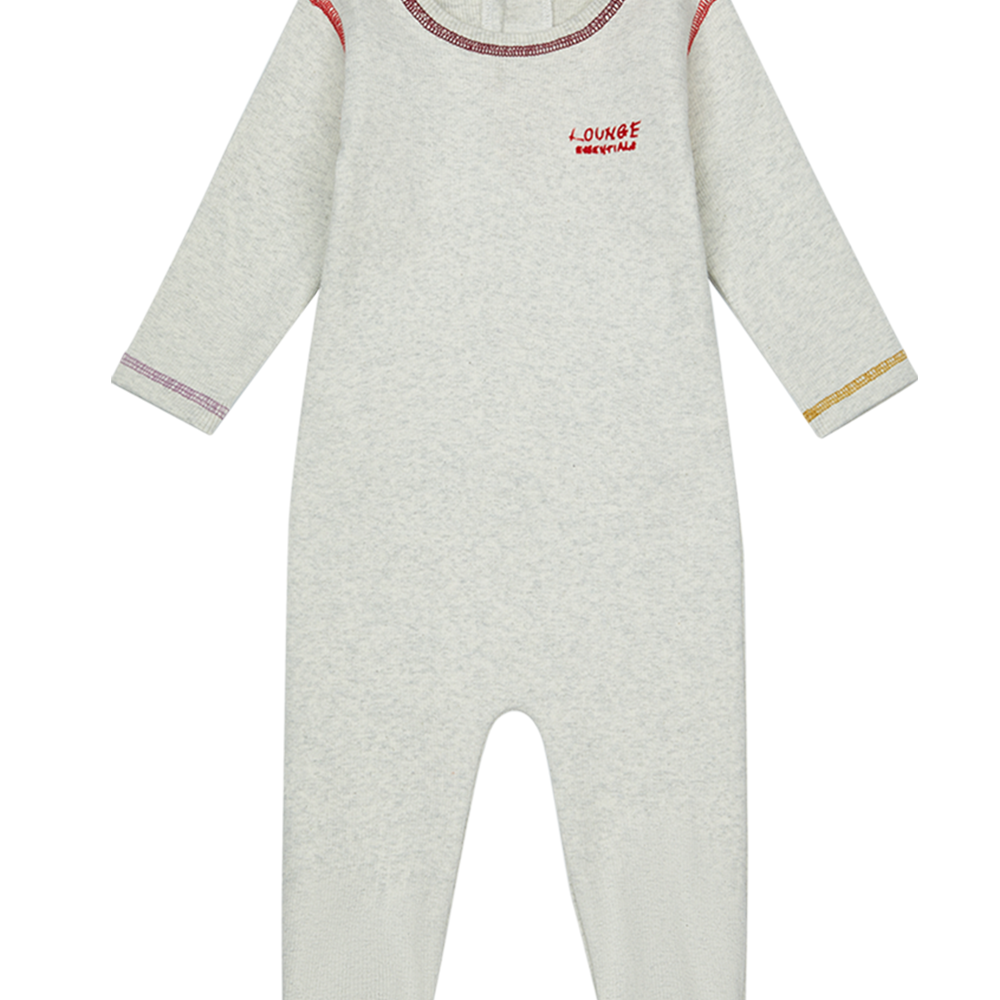 Color Stitch Lounge Footie - Red