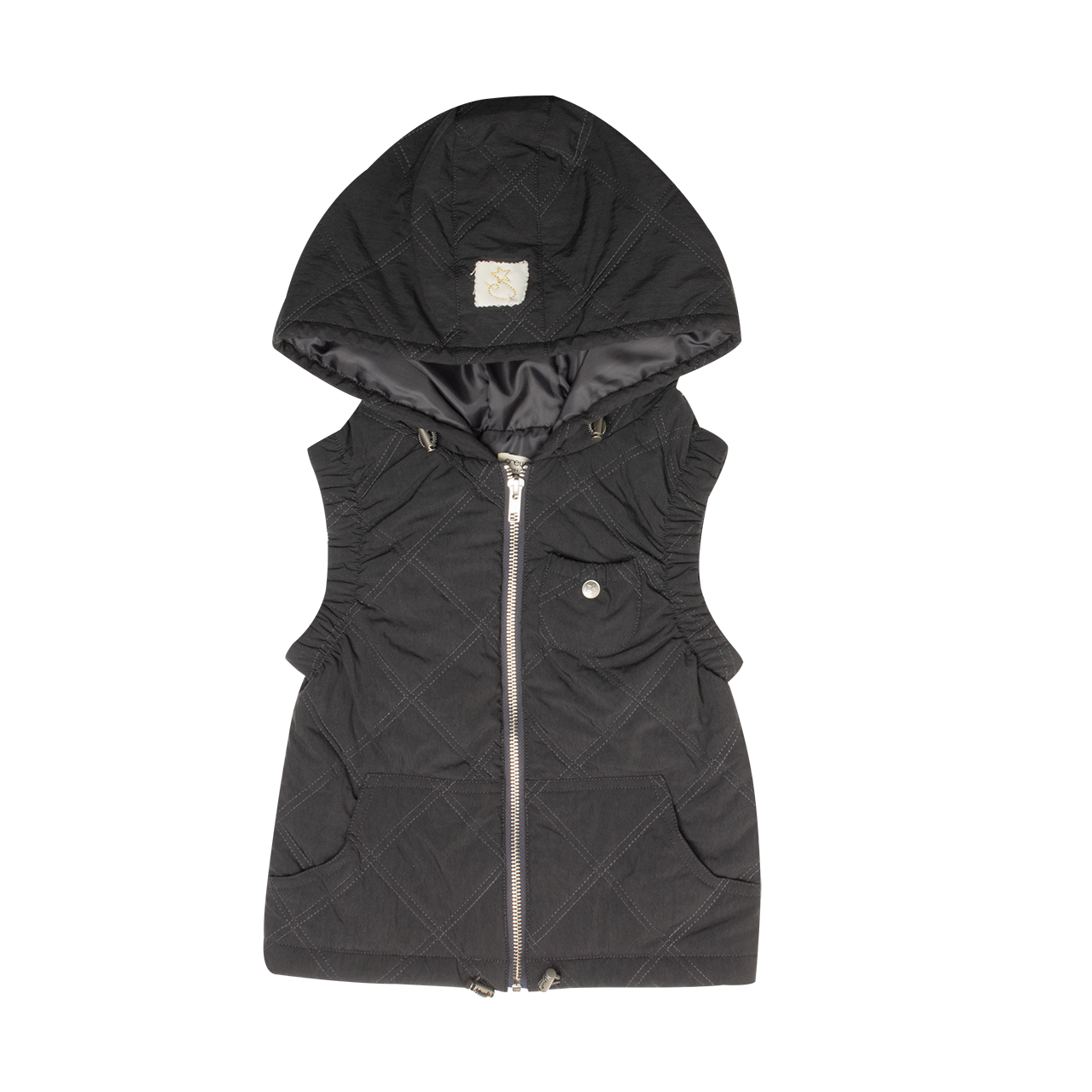 Lyla Quilted Vest - Black