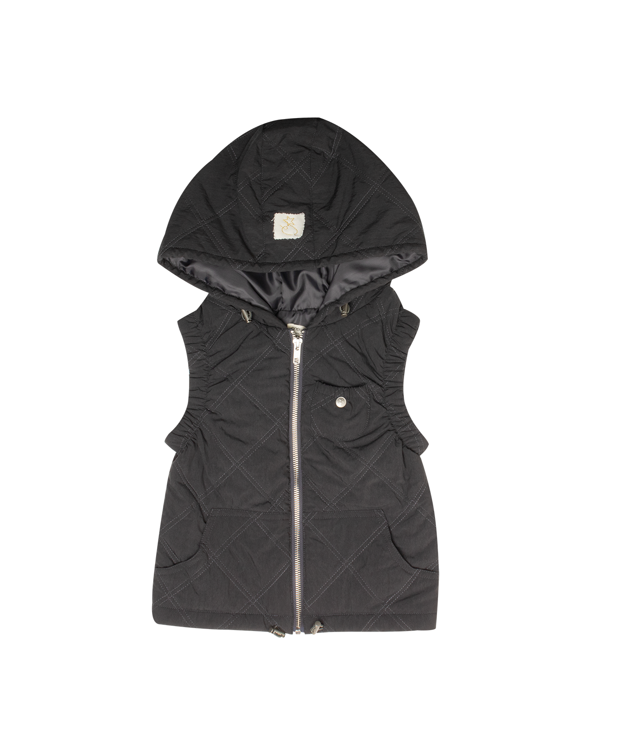 Lyla Quilted Vest - Black