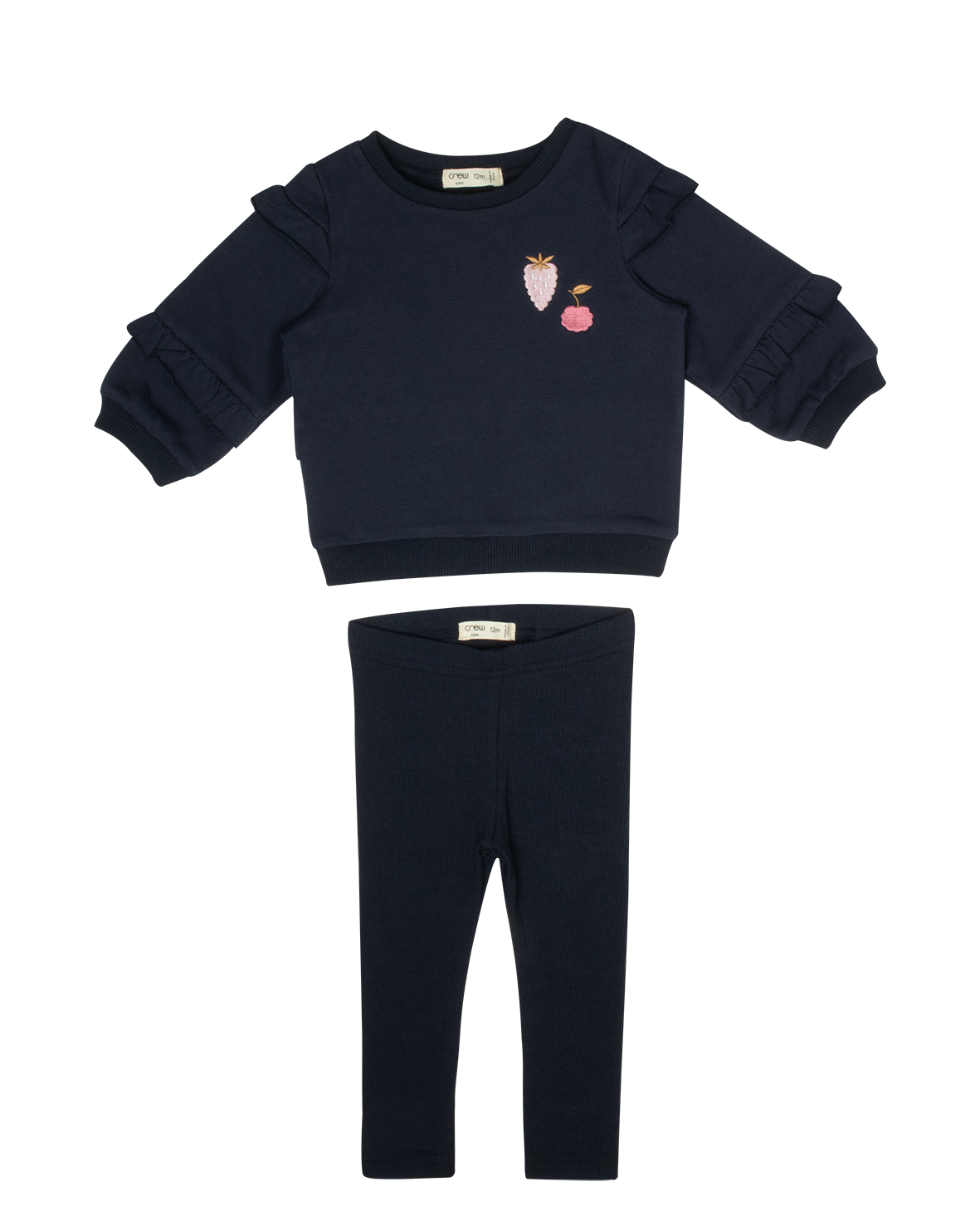 Nina Ruffled Set - Navy