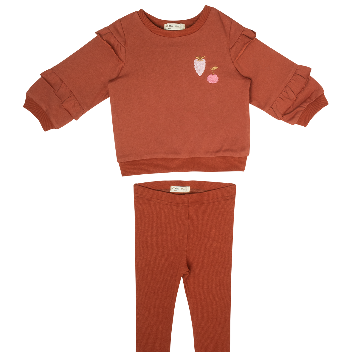Nina Ruffled Set - Terracotta