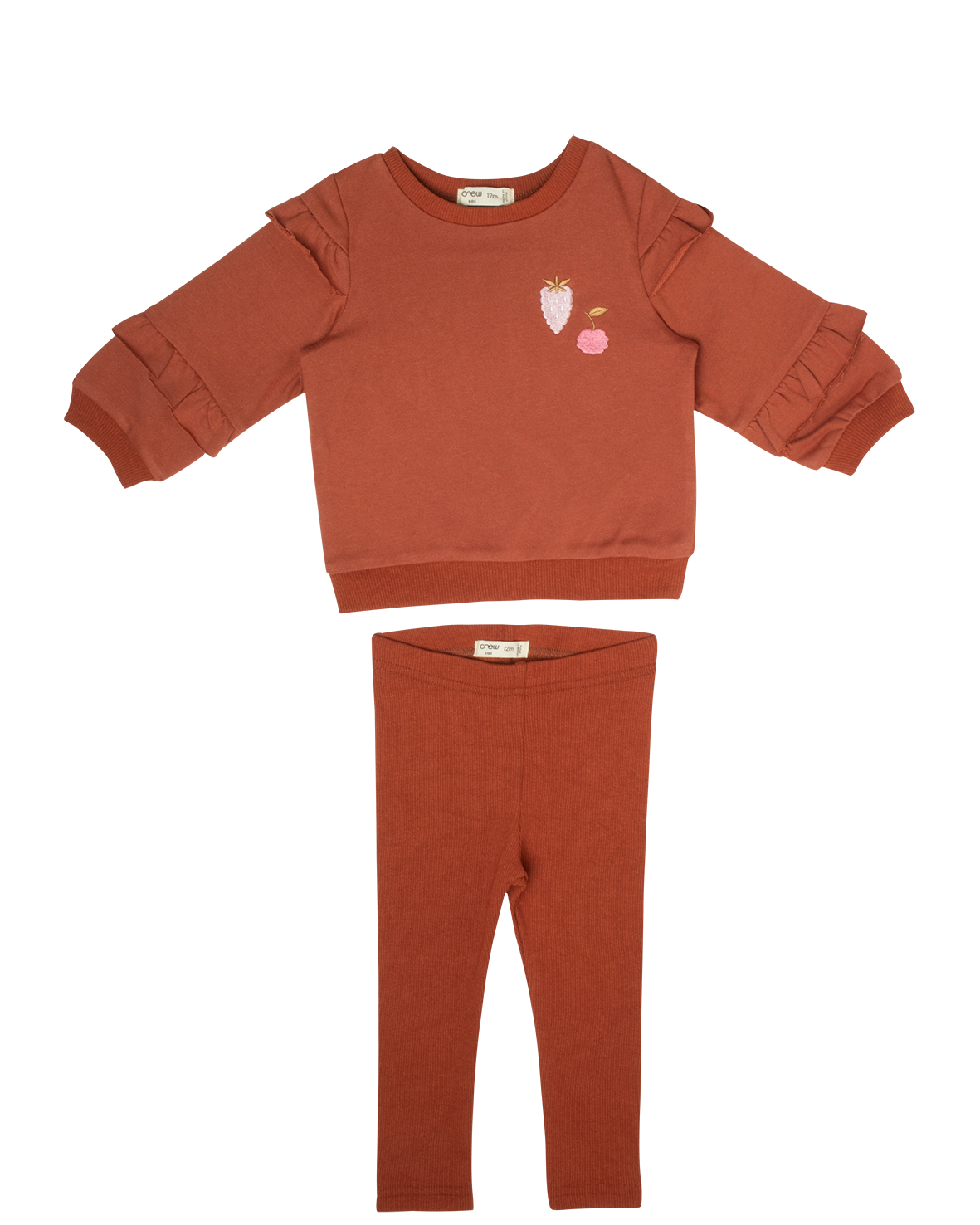 Nina Ruffled Set - Terracotta
