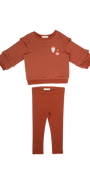 Nina Ruffled Set - Terracotta