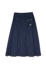 Sofi Pleated Maxi Skirt - Denim