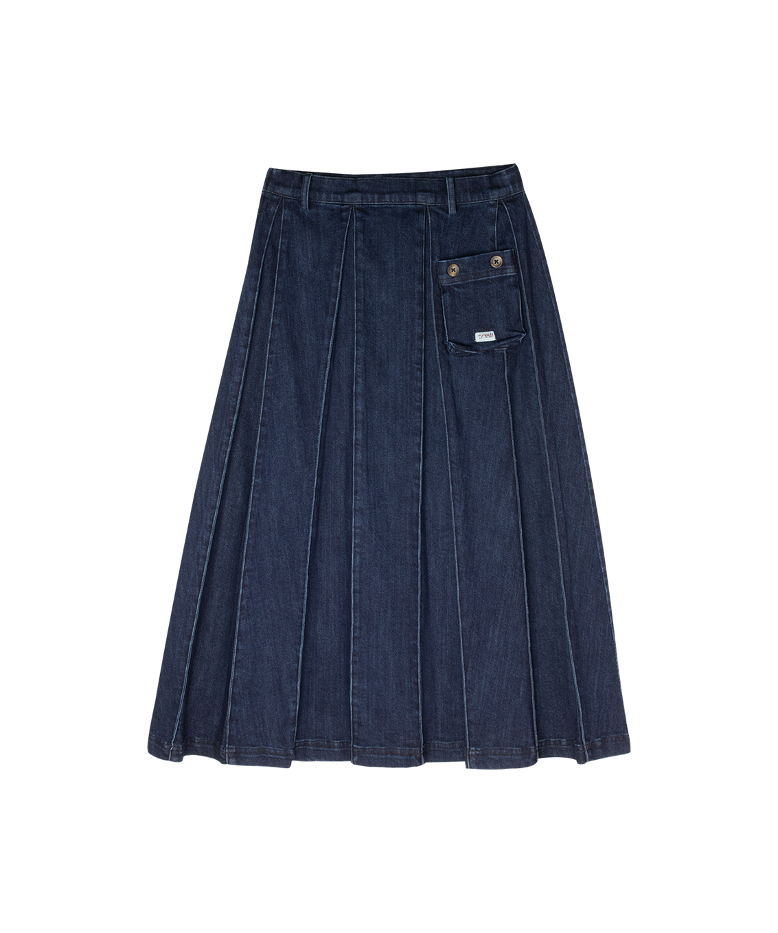 Sofi Pleated Maxi Skirt - Denim