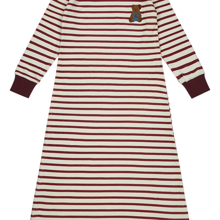 Teddy Lounge Nightgown - Maroon