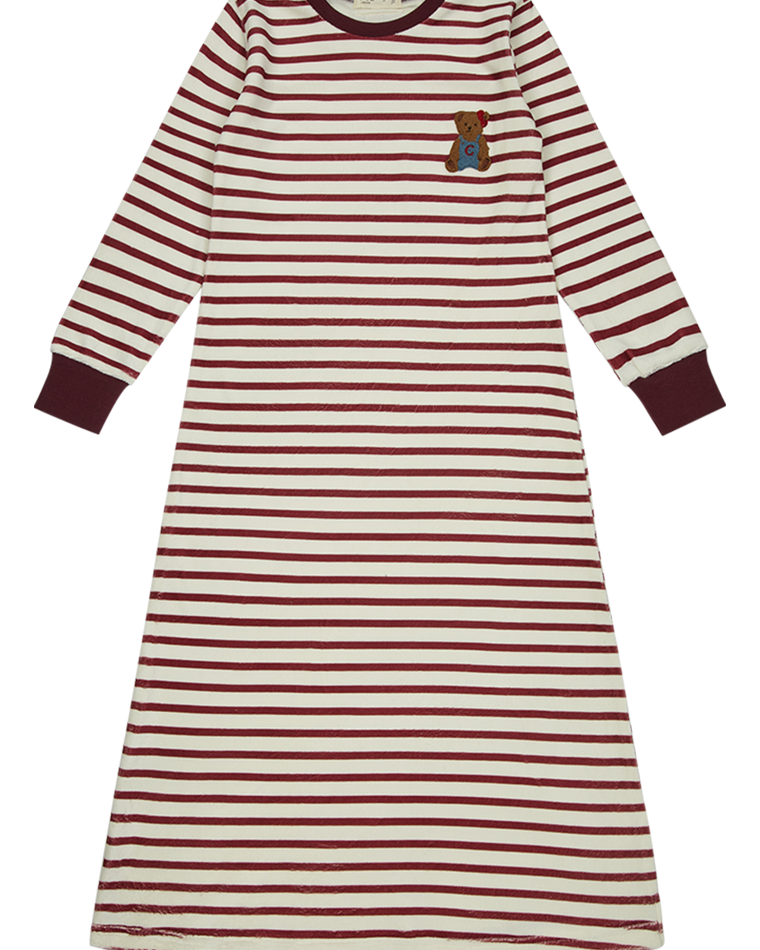 Teddy Lounge Nightgown - Maroon