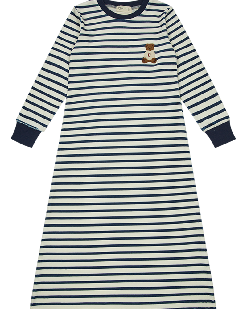 Teddy Lounge Nightgown - Navy