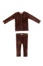 Gia Velour Rib Set - Chocolate