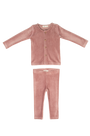 Gia Velour Rib Set - Rose