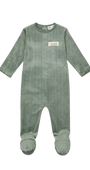 Grid Lounge Footie - Moss