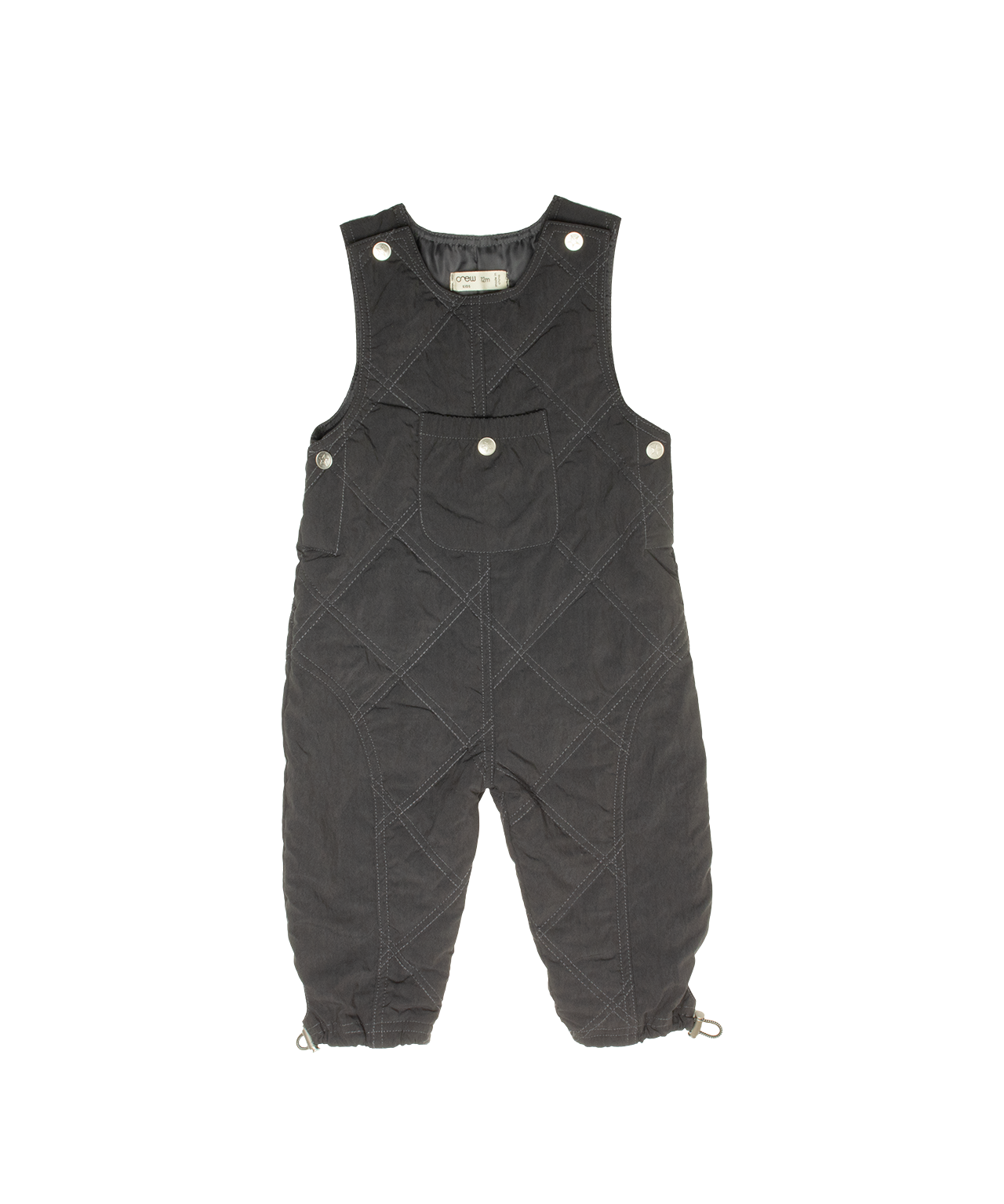 Teddi Quilted Overalls - Black
