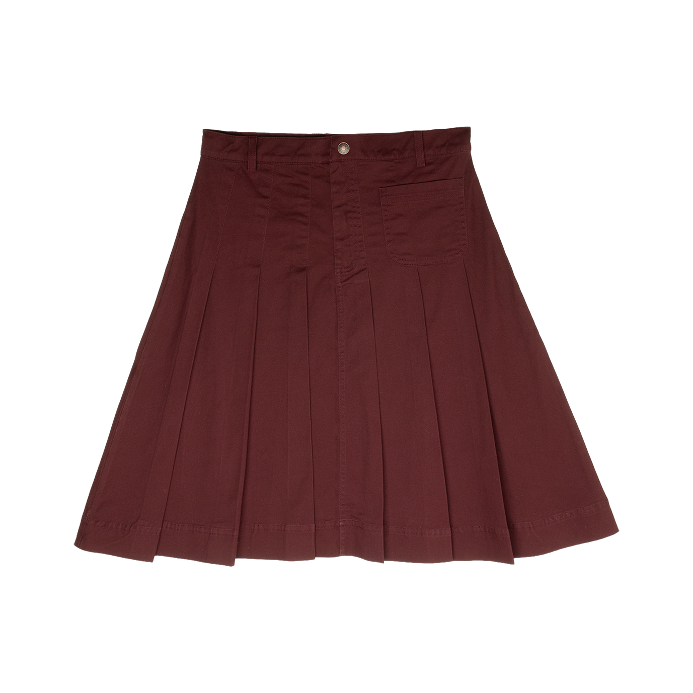 Gracie Denim Skirt - Maroon