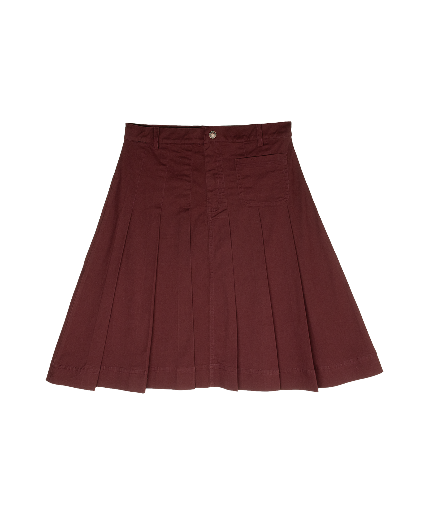 Gracie Denim Skirt - Maroon