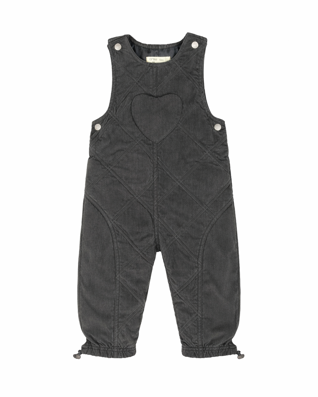Lyla Quilted Overalls - Black