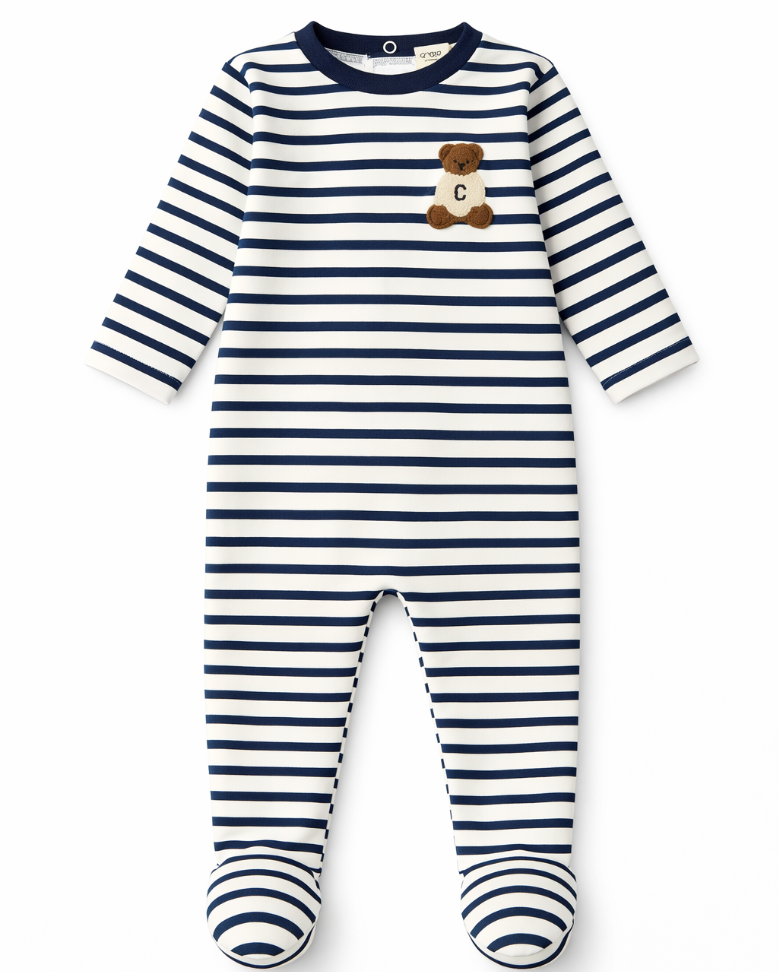 Teddy Lounge Footie - Navy