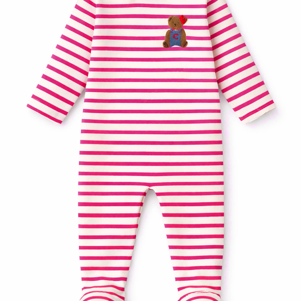 Teddy Lounge Footie - Pink