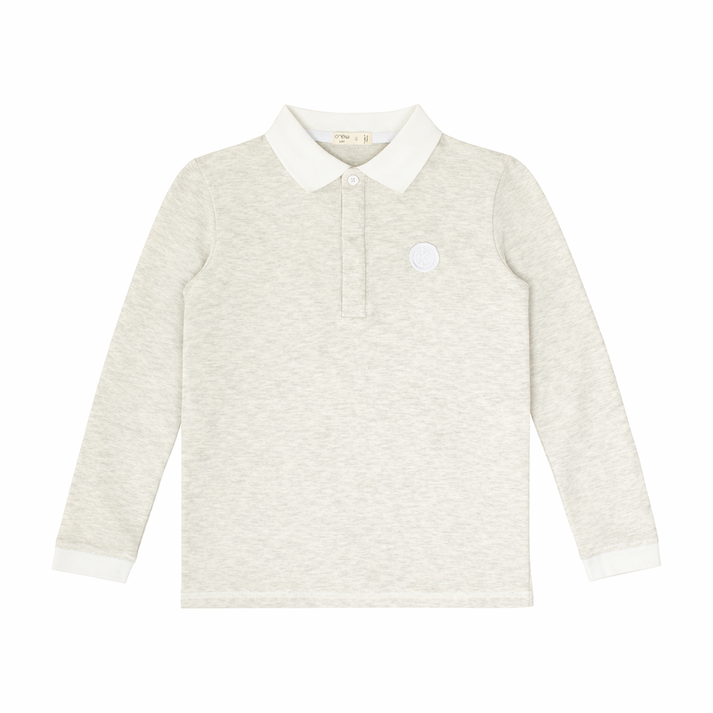 Jona Long Sleeve Polo - White