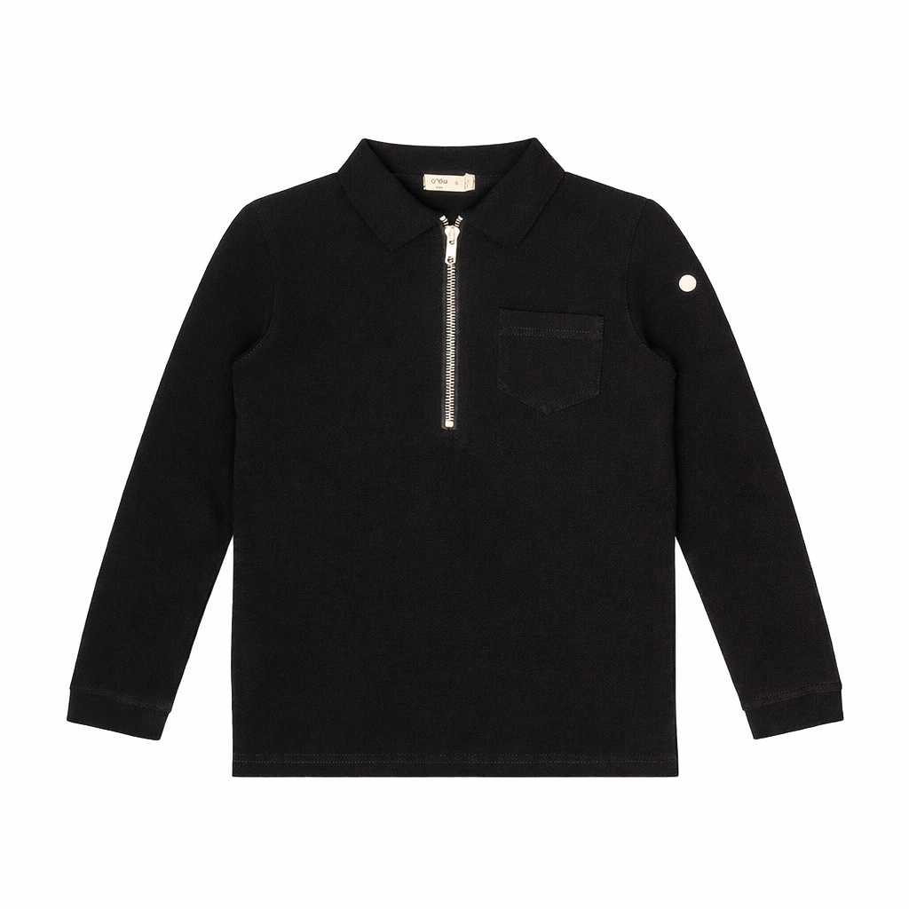 Benny Long Sleeve Polo - Black