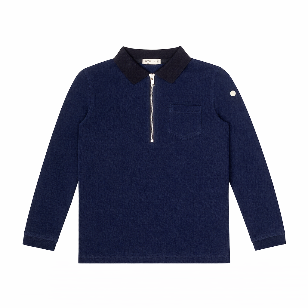 Benny Long Sleeve Polo - Blue
