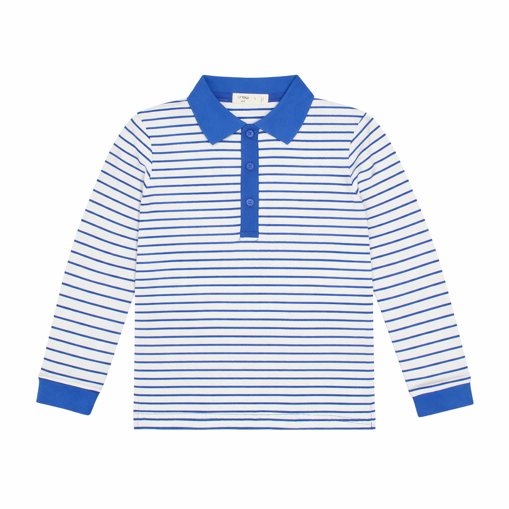 Sydney Long Sleeve Polo - Cobalt