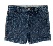 Jean Wash Shorts - Navy